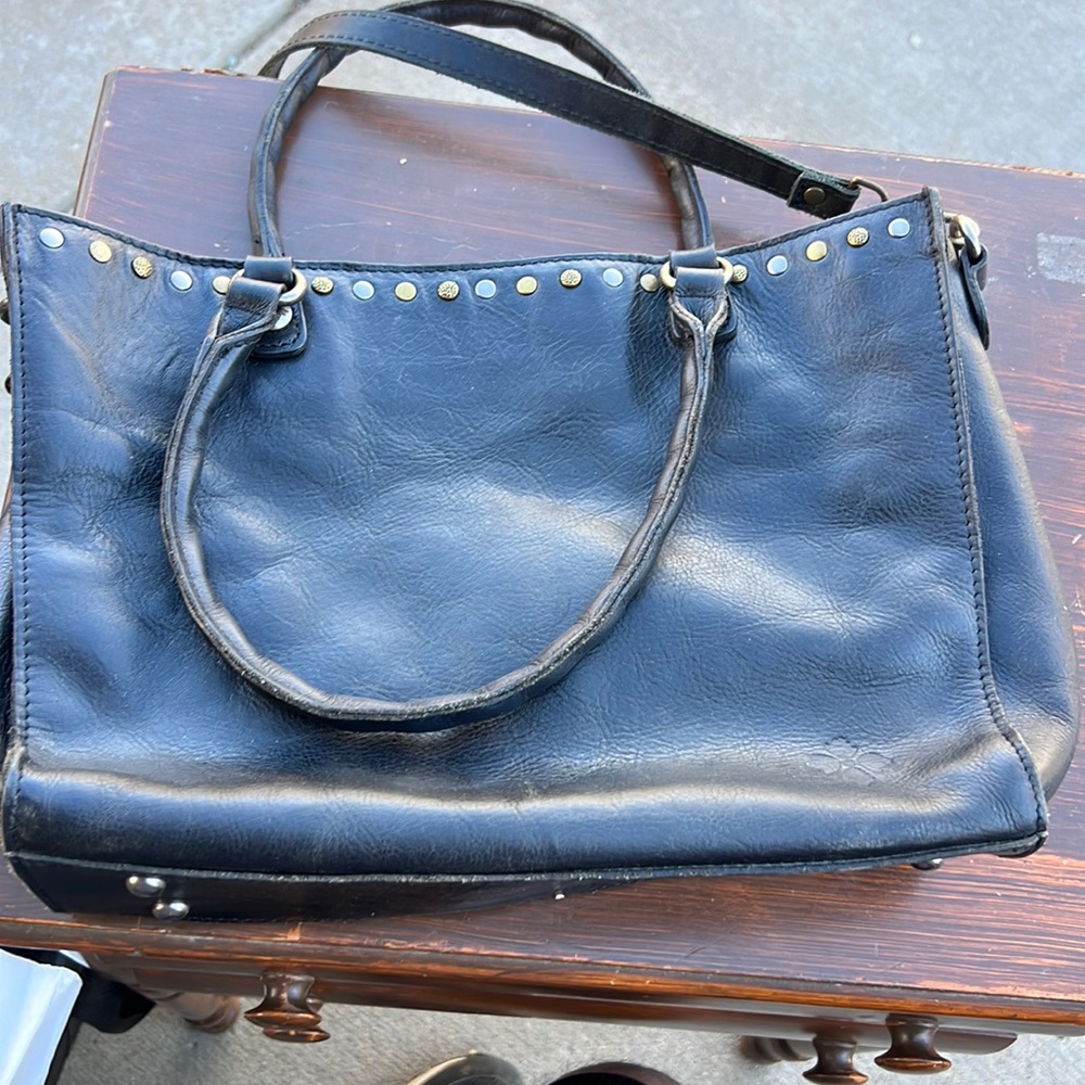 Patrica Nash black leather tote